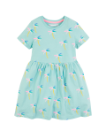 Cotton All Over Palm Print Dress (2-7 Yrs)