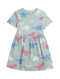 H Dinosaur Print SS Dress