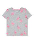 Cotton Flamingo Print T-Shirt (2-7 Yrs)