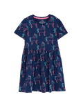 Pure Cotton Printed Round Neck Dress