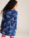 Pure Cotton Dinosaur Print Dress (2-7 Yrs)