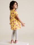Pure Cotton Squirrel Print Dress (2-7 Yrs)