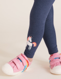 Cotton Unicorn Print Leggings (2-7 Yrs)