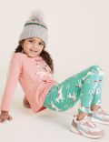 Cotton Unicorn Star Print Leggings (2-7 Yrs)
