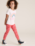 Cotton Zebra Print Leggings (2-7 Yrs)