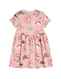 Pure Cotton Dinosaur Print Dress (2-7 Yrs)