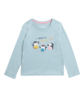 Pure Cotton Penguin Print Top (2-7 Yrs)
