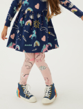 Pure Cotton Unicorn Print Dress (2-7 Yrs)