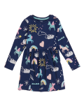 Pure Cotton Unicorn Print Dress (2-7 Yrs)