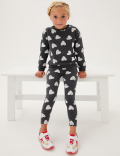 Cotton Rich Heart Print Leggings (2-7 Yrs)