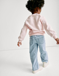 Wide Leg Denim Striped Jeans (2-16 Yrs)