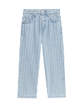 Wide Leg Denim Striped Jeans (2-16 Yrs)