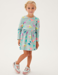 Pure Cotton Dinosaur Print Dress (2-7 Yrs)