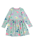 Pure Cotton Dinosaur Print Dress (2-7 Yrs)