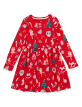 Pure Cotton Christmas Print Dress (2-7 Yrs)
