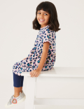 Pure Cotton Leopard Print Dress (2-7 Yrs)
