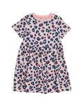 Pure Cotton Leopard Print Dress (2-7 Yrs)
