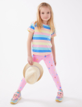 Cotton Rich Ice Cream Print Leggings (2-7 Yrs)