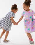 Pure Cotton Fruit Print Dress (2 - 7 Yrs)
