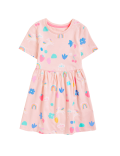 Pure Cotton Unicorn Print Dress (2-7 Yrs)