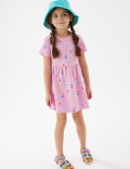 Pure Cotton Ice Cream Print Dress (2-7 Yrs)