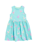 Pure Cotton Flamingo Print Dress (2 - 7 Yrs)