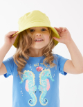 Pure Cotton Sea Horse Sequin T-Shirt (2-7 Yrs)
