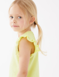 Pure Cotton Frill Detail T-Shirt (2-7 Yrs)