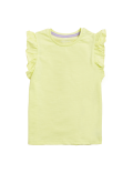 Pure Cotton Frill Detail T-Shirt (2-7 Yrs)
