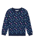 Cotton Rich Spot Print Sweatshirt