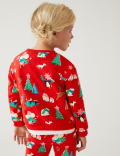 Cotton Rich Christmas Print Sweatshirt
