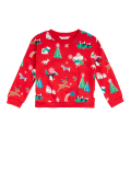 Cotton Rich Christmas Print Sweatshirt