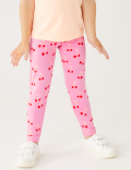 Cotton Rich Cherry Print Leggings