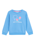 Cotton Rich Flower Sweatshirt