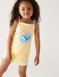 Pure Cotton Dolphin Strappy Top