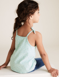 Pure Cotton Ditsy Flower Vest Top (2-7 Yrs)