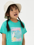 Pure Cotton Slogan T-Shirt (2-8 Yrs)