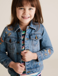 Embroidered Denim Jacket(2-7 Yrs)
