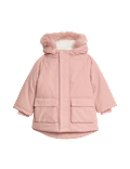 Cotton Rich Faux Fur Hooded Parka (2-8 Yrs)