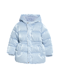 Metallic Waisted Hooded Parka (2-8 Yrs)