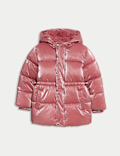 Metallic Waisted Hooded Parka (2-8 Yrs)