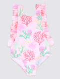 Sustainable Coral Print Swimsuit (3 Months - 7 Years)