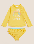 2pc Rainbow Print Rash Vest Set (2-7 Yrs)