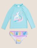 2pc Unicorn Rash Vest Set (2-7 Yrs)