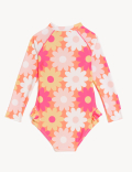 Floral Long Sleeve Swimsuit