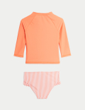 2pc Tiger Long Sleeve Rash Vest Swim Set (2-8 Yrs)
