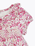 Cotton Floral Smock Dress (0-3 Yrs)