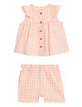 2pc Pure Cotton Gingham Outfit