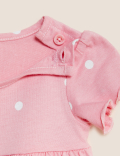 Pure Cotton Polka Dot Dress (0-3 Yrs)