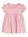 Pure Cotton Polka Dot Dress (0-3 Yrs)